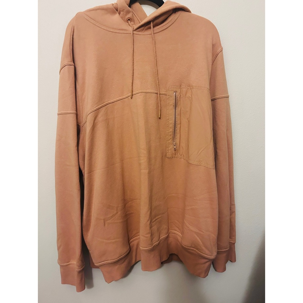 Goodfellow & Co Hoodie Mens XXL Clay NWOT Zip Pocket Streetwear Relaxed